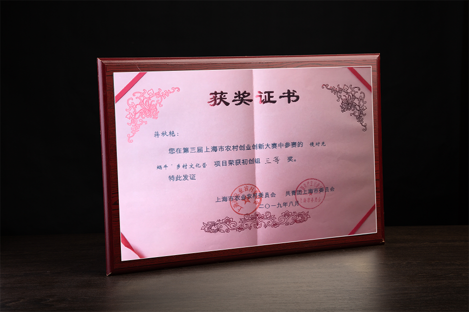 2019年 上海农村创业创新大赛“初创组三等奖”